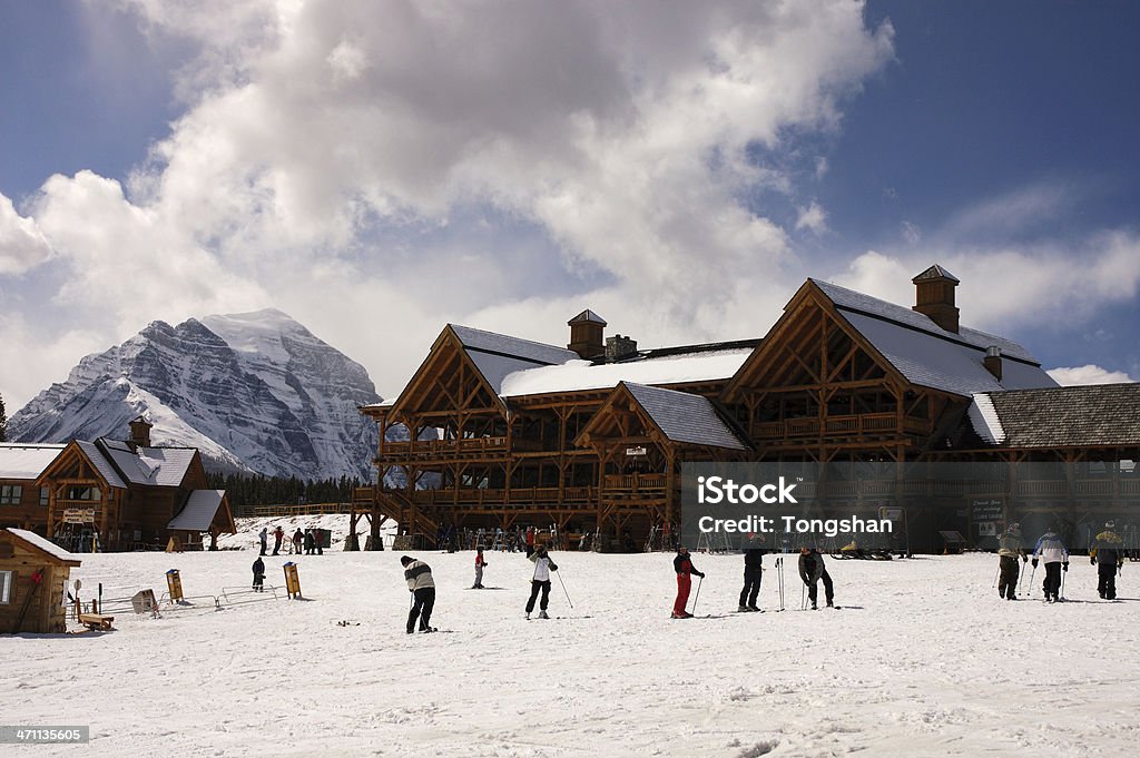 Ski resort - Lizenzfrei Blockhütte Stock-Foto