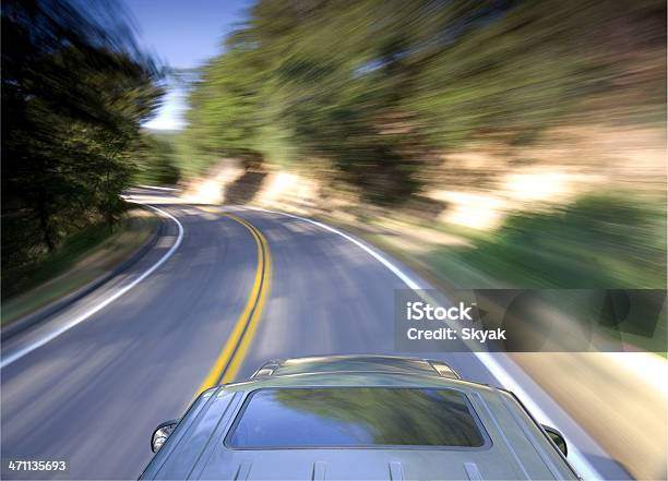 Car On Mountain Road Stock Photo - Download Image Now - Blurred Motion, Car, Curve