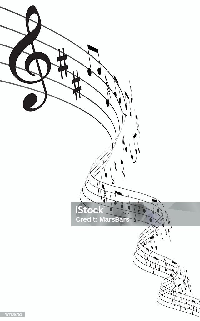 3 d Note de musique danse loin - Photo de Note de musique libre de droits