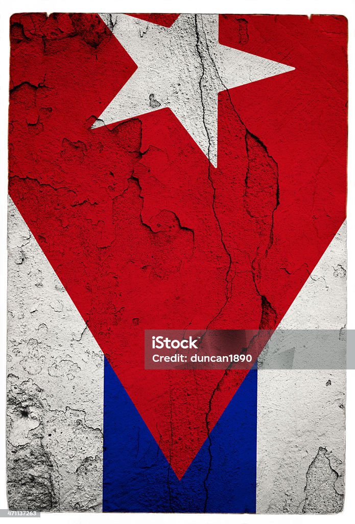 Bandera cubana - Foto de stock de Agrietado libre de derechos