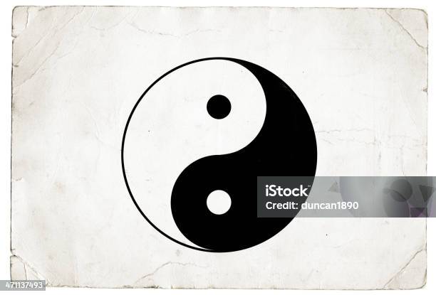 Símbolo Yin Yang - Fotografias de stock e mais imagens de Símbolo Yin Yang - Símbolo Yin Yang, Branco, Conexão