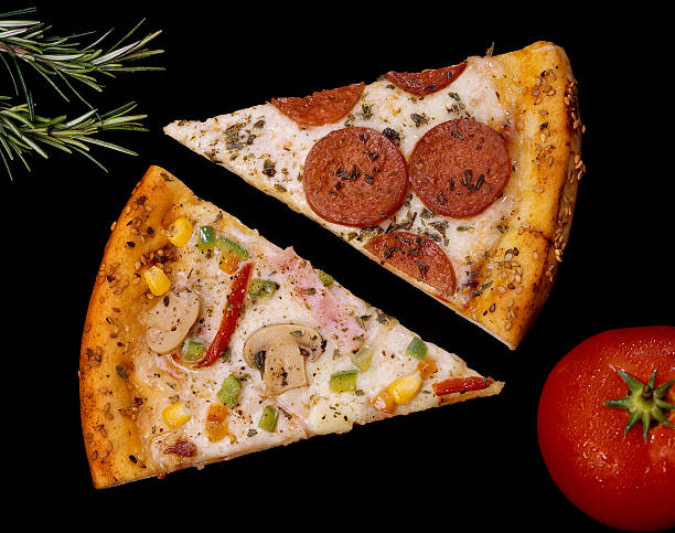 istock Pepperoni and Vegetarian Pizza Slices 471137995