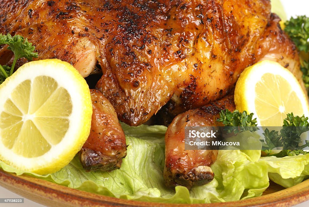 Pollo arrosto dettaglio - Foto stock royalty-free di Alimentazione sana