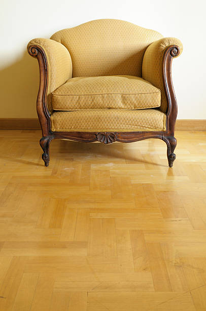 istock Vintage Yellow Armchair.Copy Space 471138421