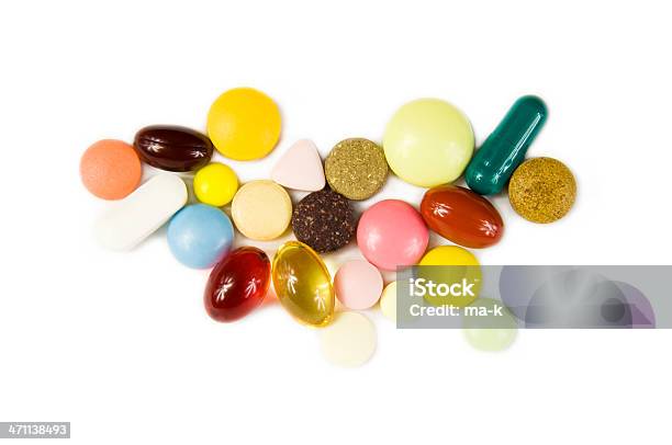 Pills Stock Photo - Download Image Now - Nutritional Supplement, Acetylsalicylic Acid, Addiction