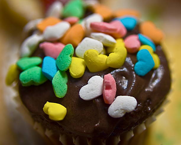 Cupcake closeup stock photo