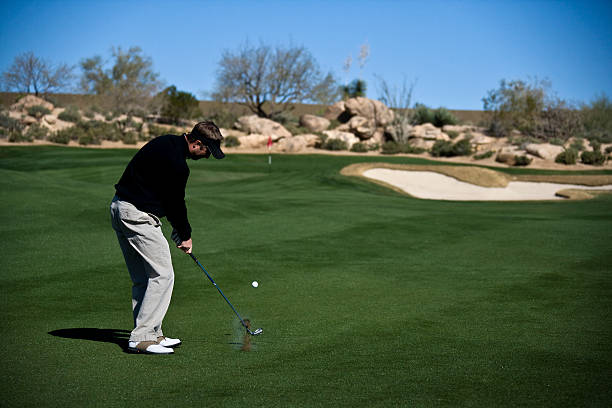 istock Male Golfer at Impact 471139141