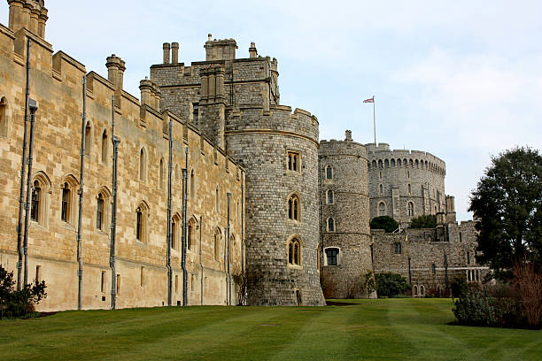 Historic castle in Windsor England stock photo