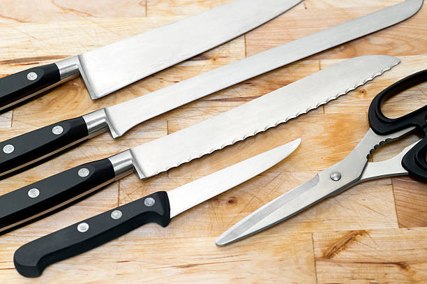 Professional knives. stock photo