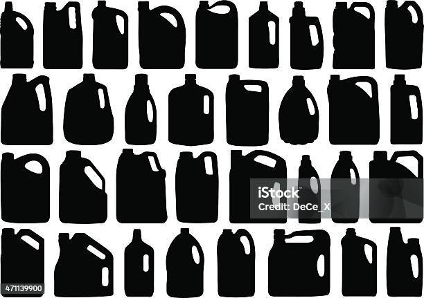 Canisters Stock Illustration - Download Image Now - 2015, Black Color, Bottle