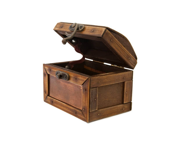 istock Wooden Treasure Box Side - Isolated 471140207