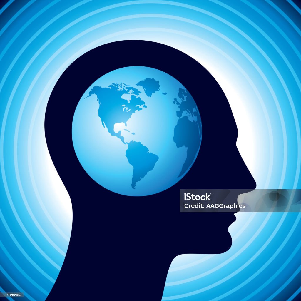 Earth Head Earth Head Stock Illustration - Download Image Now - Globe ...