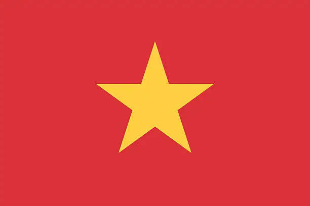 Vector illustration of Flag of Vietnam