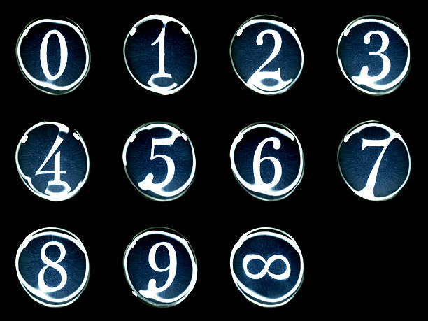 Water Bubble Numbers 1-2-3-4-5-6-7-8-9-0 numbers (roman font) isolated on Black background. one two three four five six seven eight and nine stock pictures, royalty-free photos & images