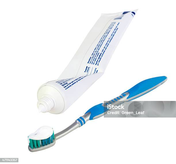 Toothbrush And Toothpaste Stock Photo - Download Image Now - Toothpaste Tube, Cut Out, Toothbrush