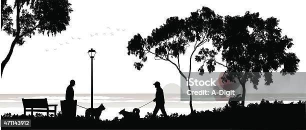 Sunset Walking Stock Illustration - Download Image Now - Eucalyptus Tree, Vector, In Silhouette