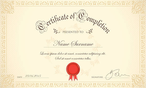ilustrații de stoc cu certificat - diplomă