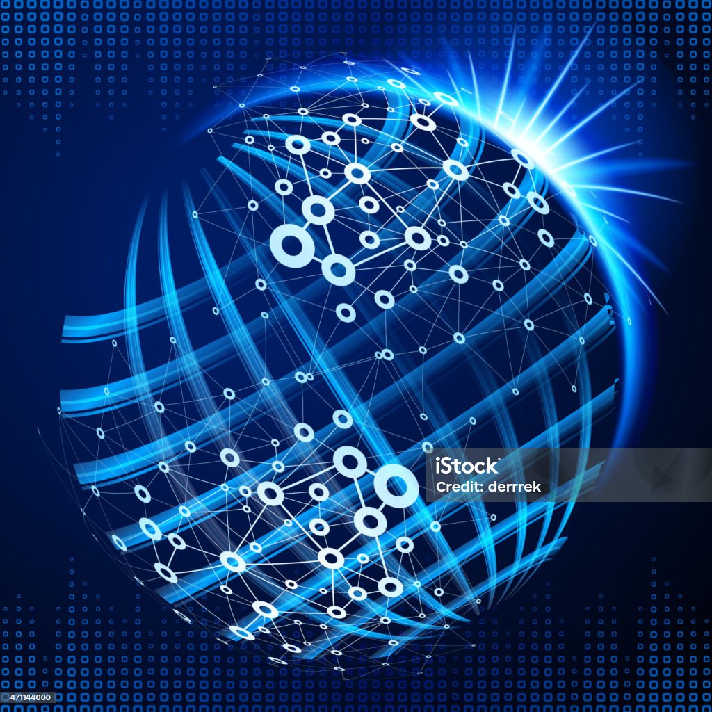 Comms Tech Computer Background Communications Technology Stock Illustration - Download Image Now ...