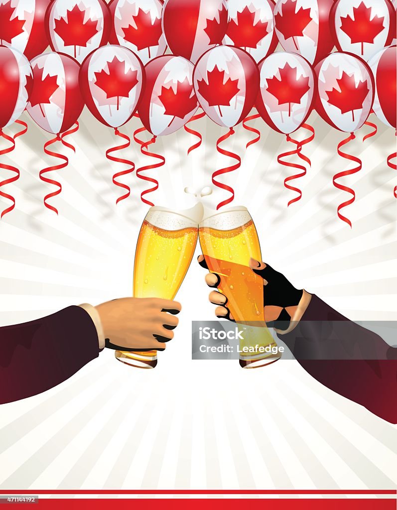 Fondo de Día de Canadá: ] [ ¡Salud! - arte vectorial de 2015 libre de derechos