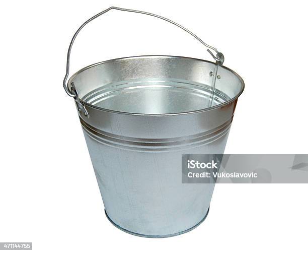 Metal Bucket Stock Photo - Download Image Now - Bucket, Cut Out, Gardening Equipment