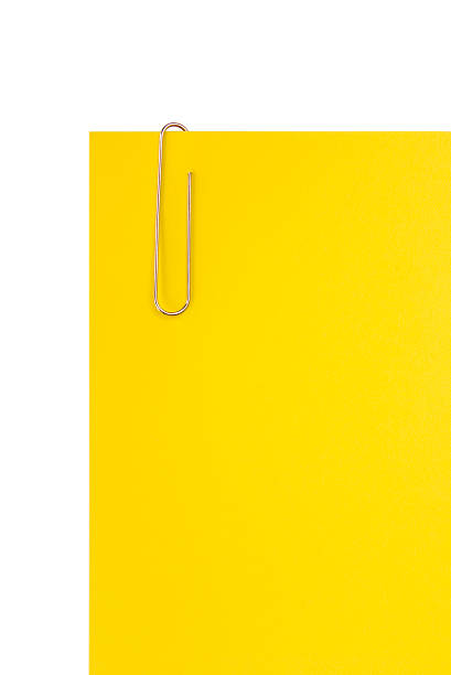 istock Clipped blank yellow paper 471144781
