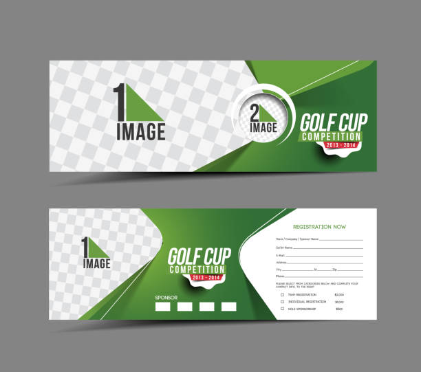 Golf Cup baner – artystyczna grafika wektorowa