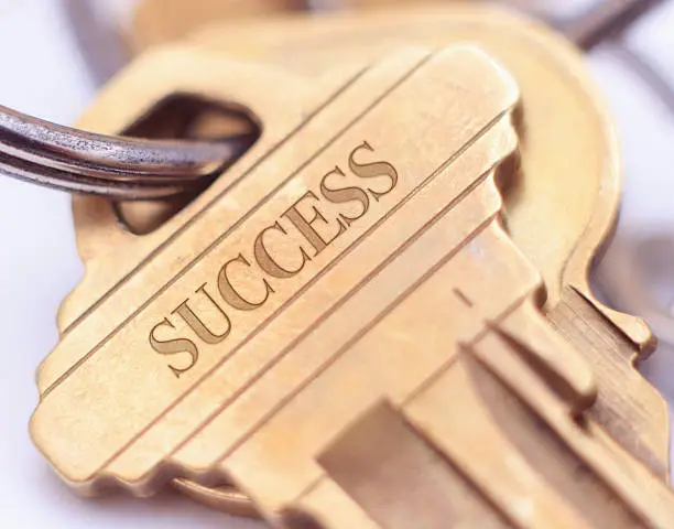 Concept photograph for the "key to success".