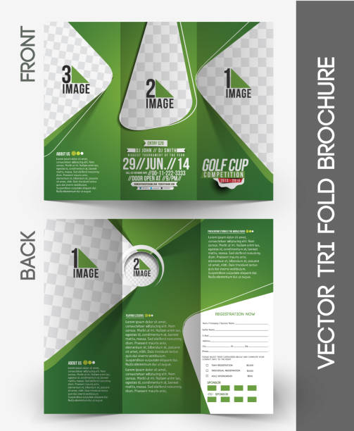 Torneo di Golf Brochure Tri-Fold - illustrazione arte vettoriale