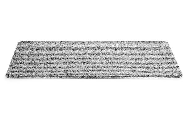 istock Grey doormat, isolated on white background 471146631