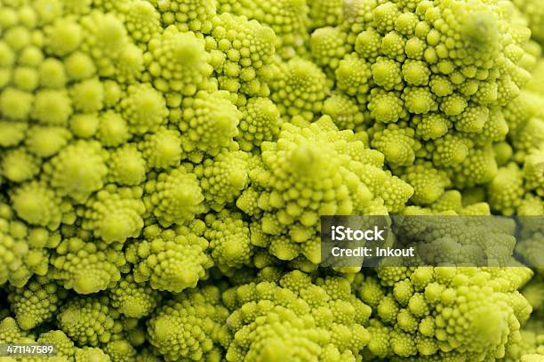 Romanexco Broccoli Texture Stock Photo - Download Image Now - Cabbage, Close-up, Crucifers