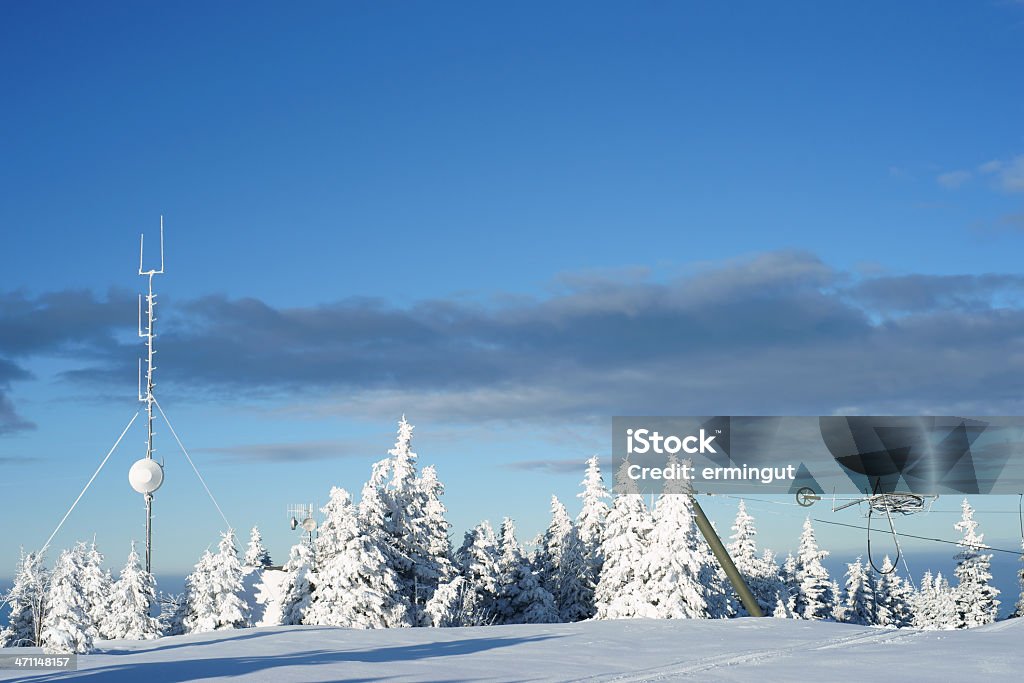 Congelato antenna Torre in inverno - Foto stock royalty-free di Albero