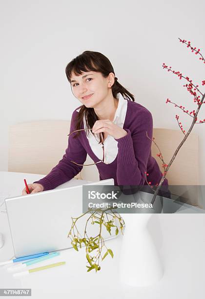 Elegant Businesswoman At Work Stock Photo - Download Image Now - Adult, Architect, Blueprint