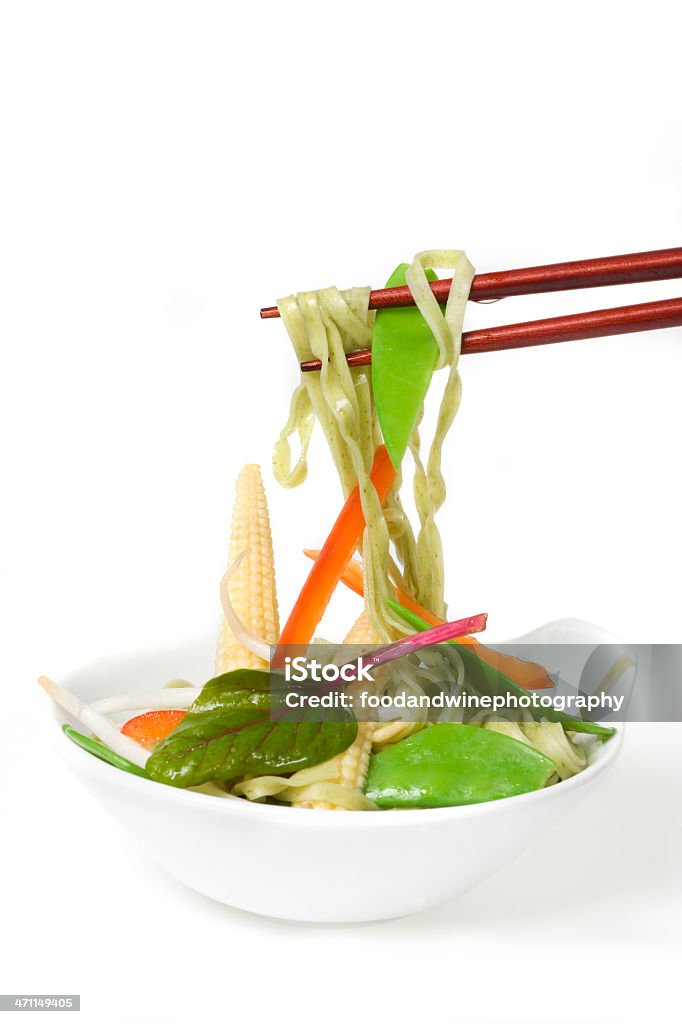 Spaghetti con verdure - Foto stock royalty-free di Alimentazione sana