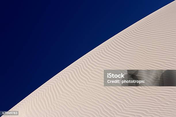 White Sand Dune Blue Sky Stock Photo - Download Image Now - White Sands National Park, Abstract, Backgrounds