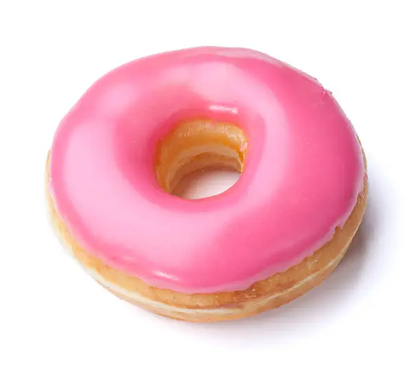 Photo of Pink Donut + Clipping Path