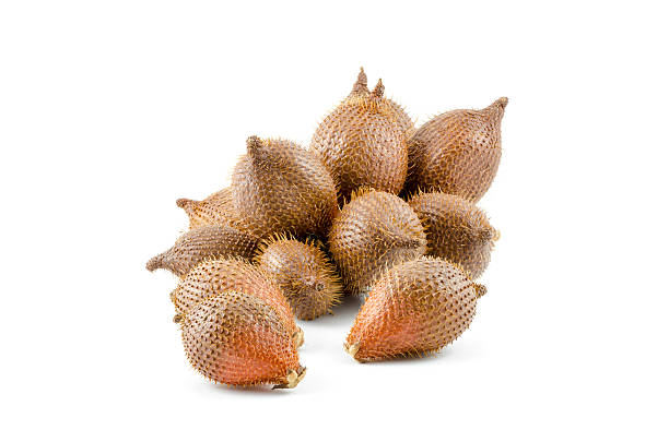 istock Sweet zalacca fruit on white background 471150150