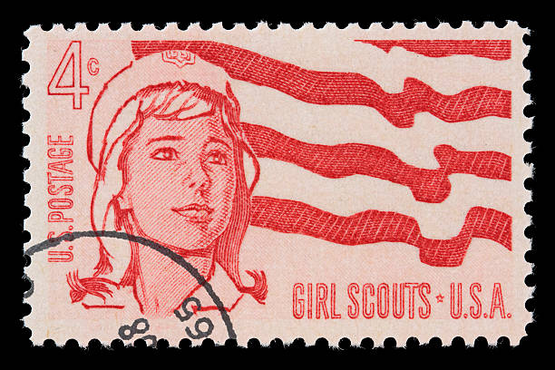istock USA Girl Scouts postage stamp 471150257
