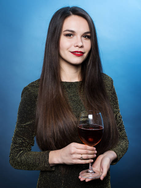 Retrato de estúdio de Mulher - fotografia de stock