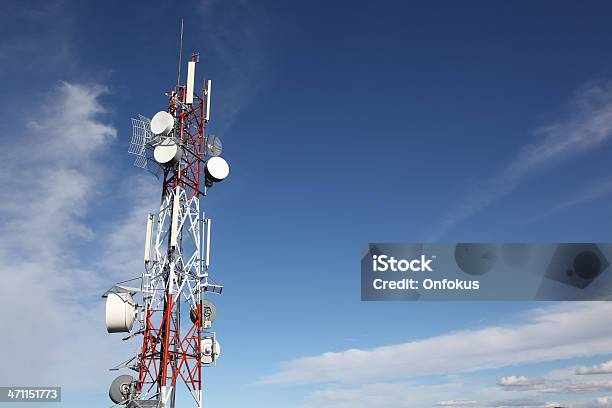 Communication Antennas Stock Photo - Download Image Now - Mobile Phone, Surveillance, Tower