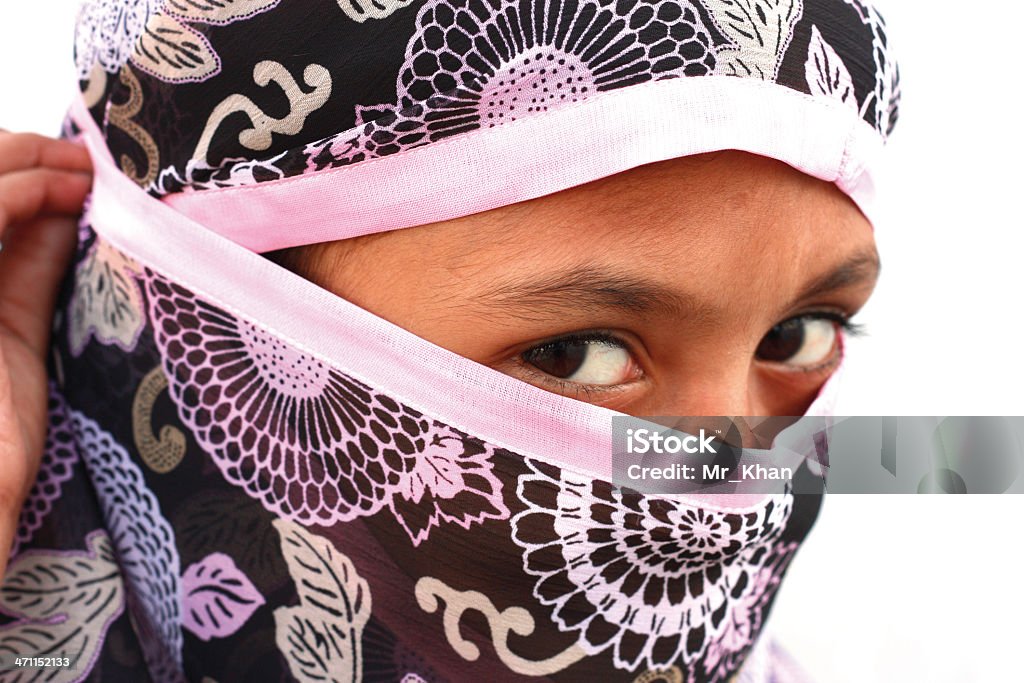 Muslim girl Muslim girl making pose in scarf Culture of India Stock Photo