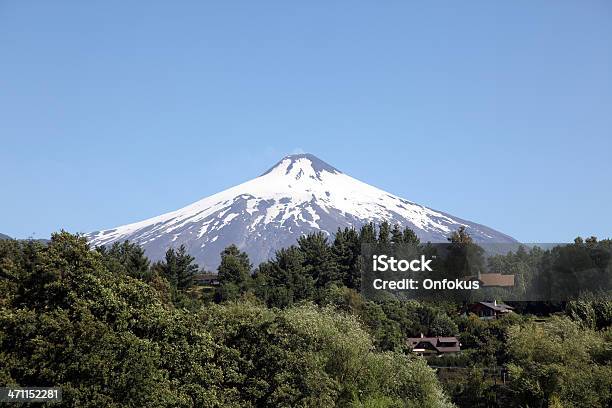 Villarrica Volcano And Flowers Stock Photo - Download Image Now - Active Volcano, Activity, Altiplano