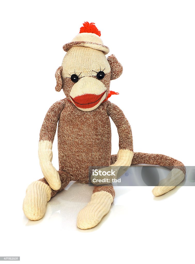 Małpka ze skarpetki - Zbiór zdjęć royalty-free (Małpka ze skarpetki)