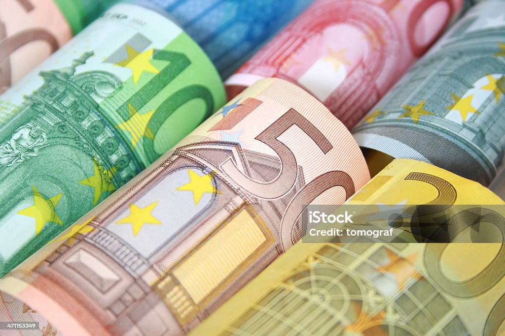 Pieniądze tło banknotów Euro - Zbiór zdjęć royalty-free (50 euro)