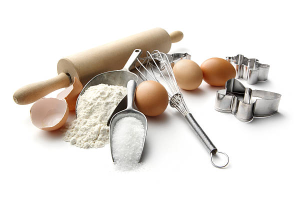 istock Baking Ingredients: Flour, Eggs, Sugar and Equipment 471153489