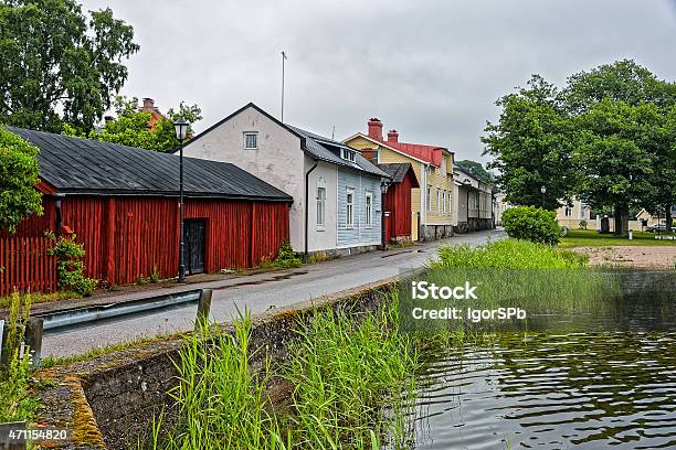 Old Wooden Houses On Waterfront Stock Photo - Download Image Now - Finland, 2015, Architecture