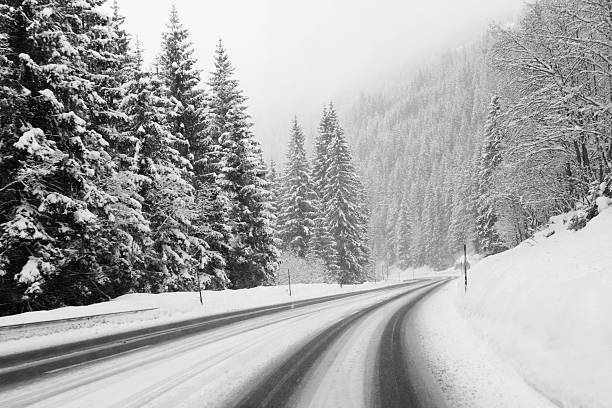 Icy strada - foto stock