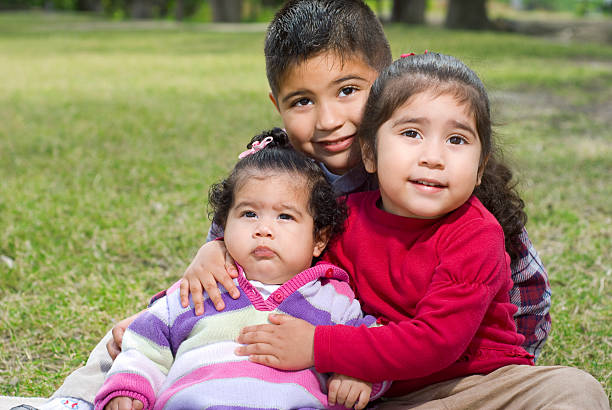 beautiful family stock photo