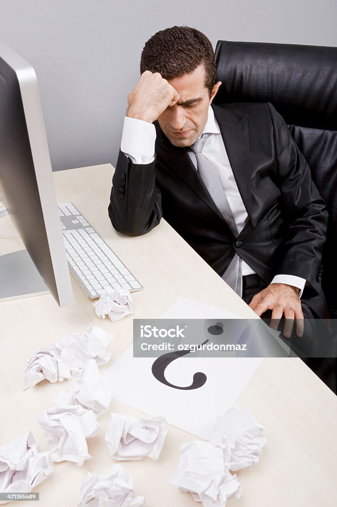 Depressione al lavoro - Foto stock royalty-free di Abbigliamento da lavoro