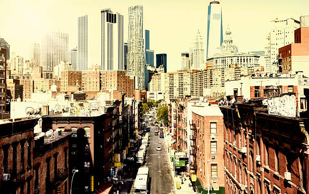 istock Chinatown, Freedom Tower, Lower Manhattan, NYC. Aerial View 471156014