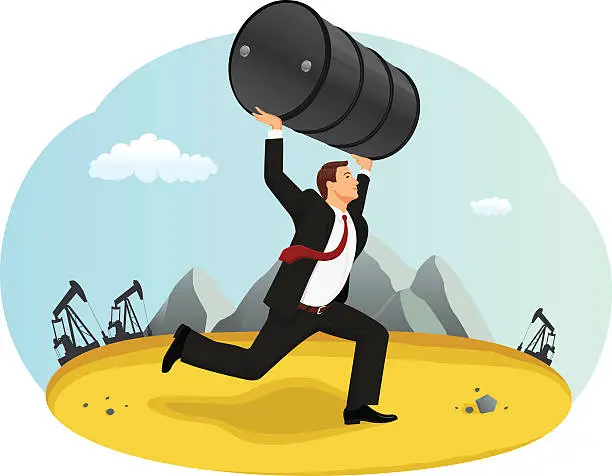 Vector illustration of Oil business